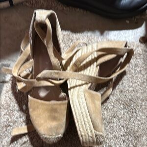 Women's Tan Espadrille Wedges